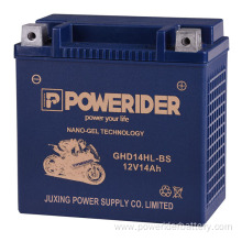 12v 14ah nano-gel technology motorcycle starter battery